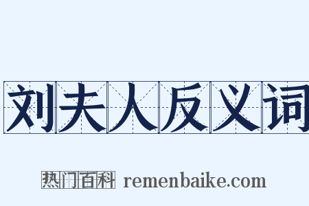 刘夫人反义词是什么意思的图片